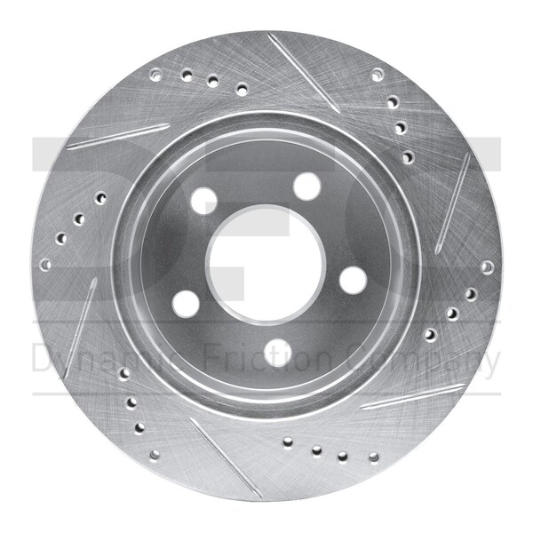 Dynamic Friction Co BRAKE ROTOR DRILLED AND SLOTTED SILVER 631-42026L - main